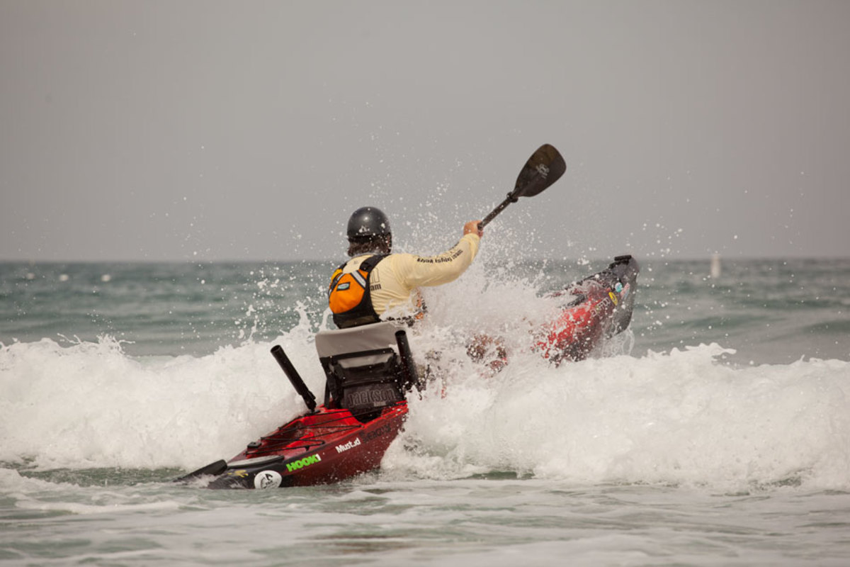 Launching is the easier part of the surf equation, just point and go, go, go. Okay, there's a little more...
