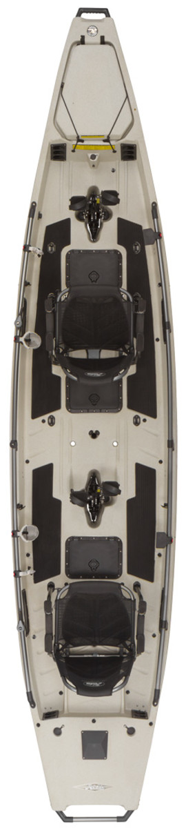 The Hobie Mirage Pro Angler 17 Tandem in all its feature-packed glory. Hobie has done it again.