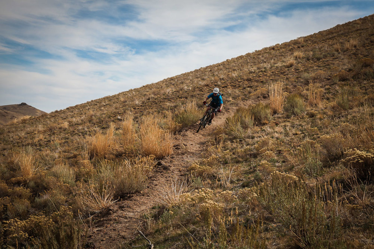 Colin Treanor hits the single track line at the SnoBowl. Photo: Derek Taylor