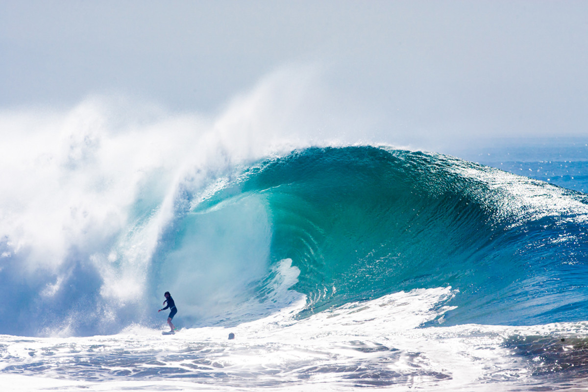 Dylan Graves charges The Wedge. Photo: Taras/ Surfingmagazine.com