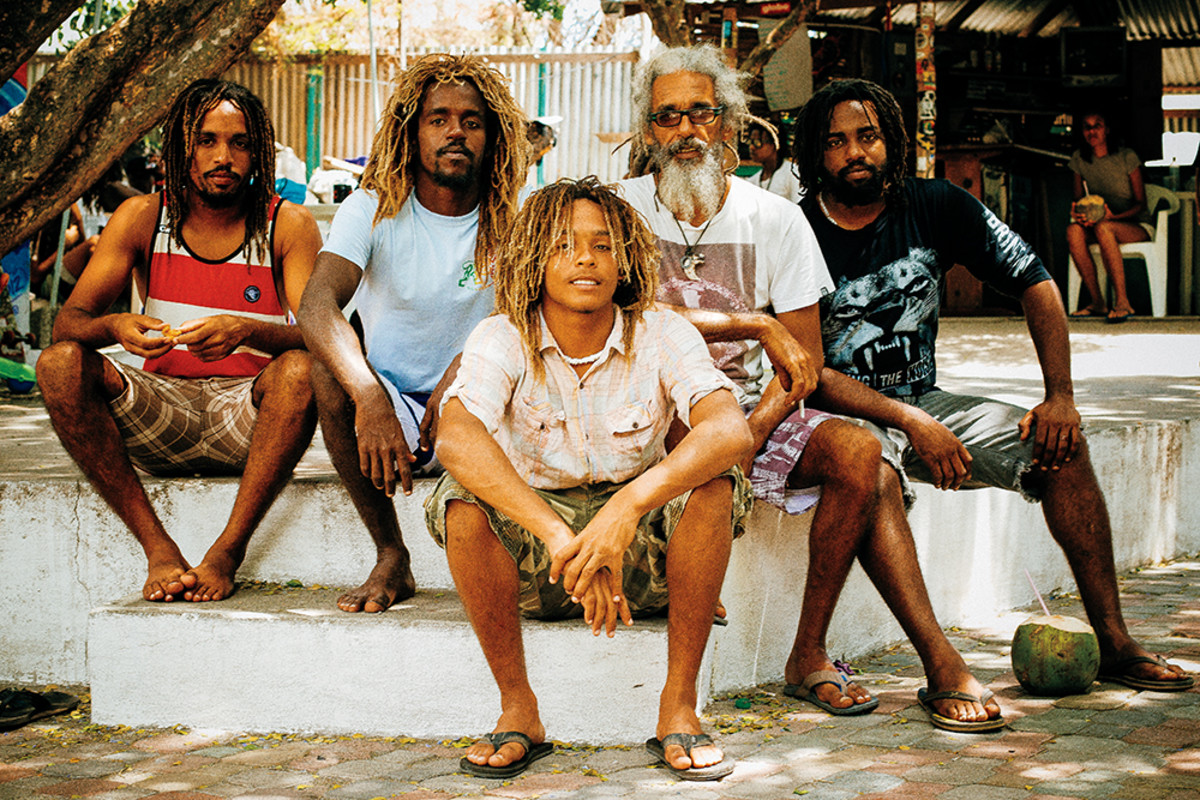 Jamaica's surfing ambassadors, the Wilmot family. Photo: Grant Ellis/Surfer Magazine