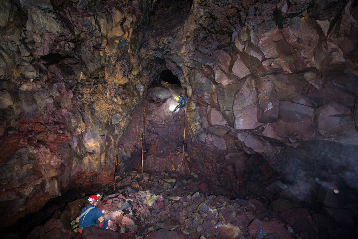 Lava cave photo by Josh Hydeman/Caters News