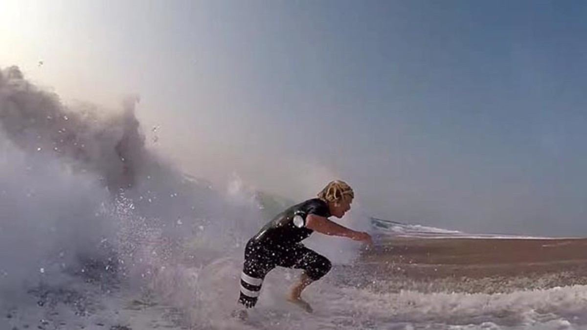 John John Florence and his new form of surf training; frame grab from video