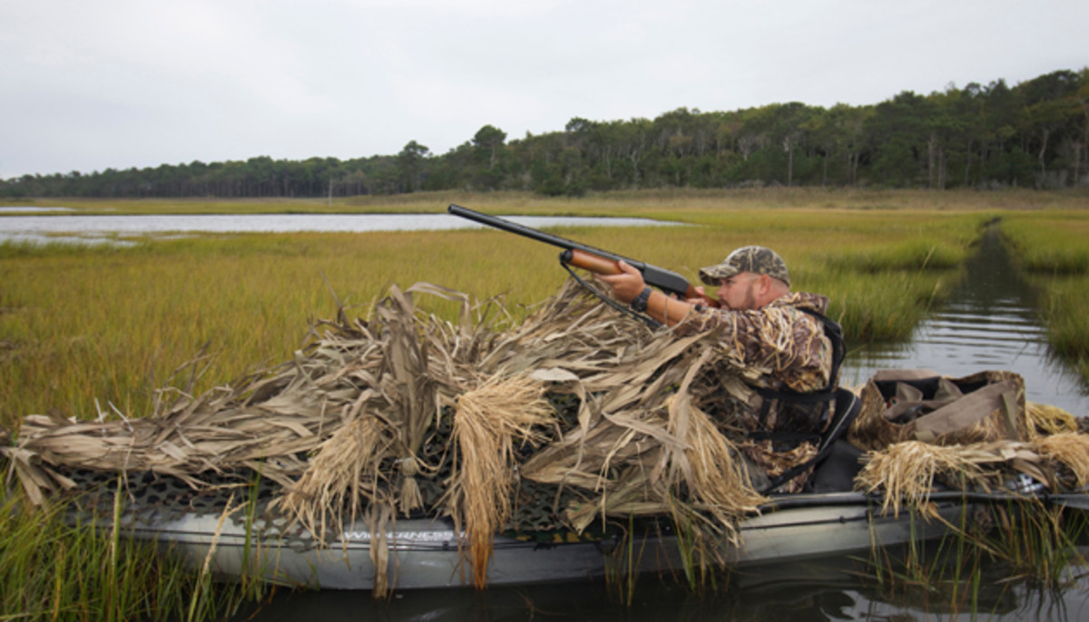 Undercover: a smaller boat and being lower to the water means less cover is needed.