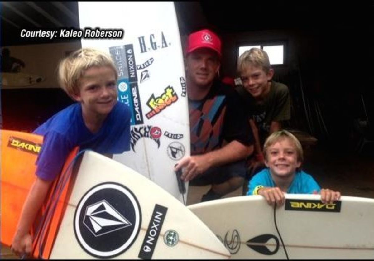 kaleo roberson with kids A
