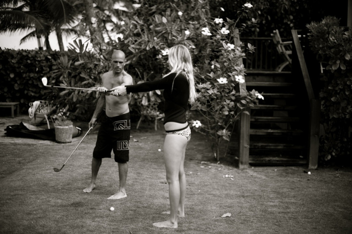 Kelly Slater and Stephanie Gilmore