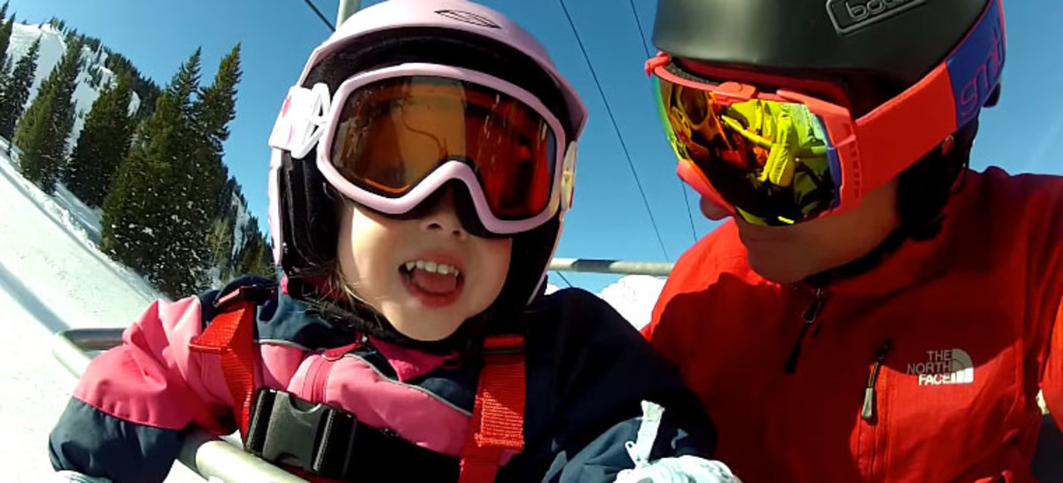 skiing with kids
