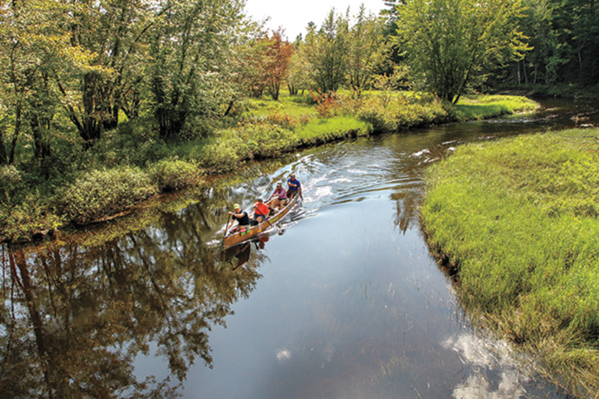ON THE RUN: Paul Repak, Holly Couch, Ashley Cary, and John Vermilyea paddle New York’s Stony Creek during a 24-hour run of the unsanctioned ‘Outlaw 90-Miler,’ aka the Adirondack Cannonball.