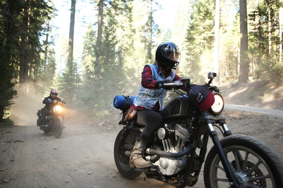 Ashmore Ellis and Anya Violet hosted the first Babes Ride Out camping trip in Borrego Springs, California in 2013; Photo by Geoff Kowalchuk