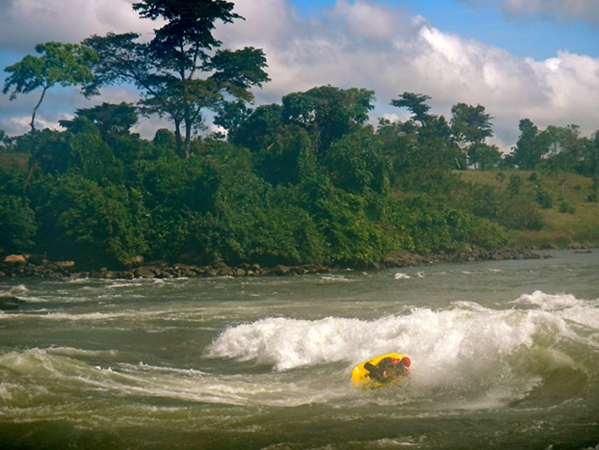 The White Nile provides world-class playboating and whitewater rapids for paddlers. Courtesy Jessie Stone.