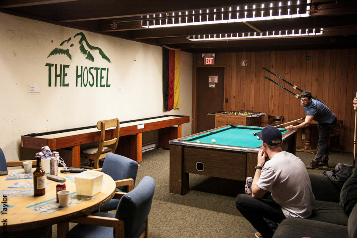 One of the beauties of hostel life is it gets you out of your room and mingling with other travelers. And it's cheaper than the bar.