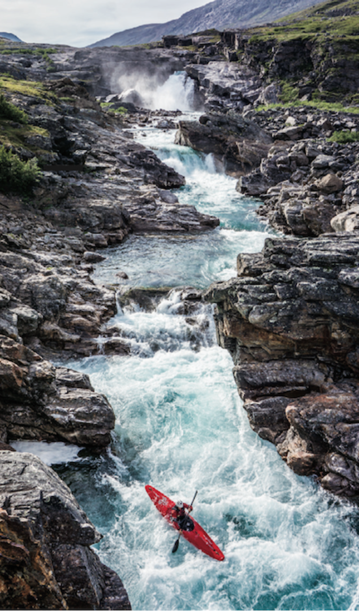 Ben Stookesberry on the Falls of Nachvak, Labrador