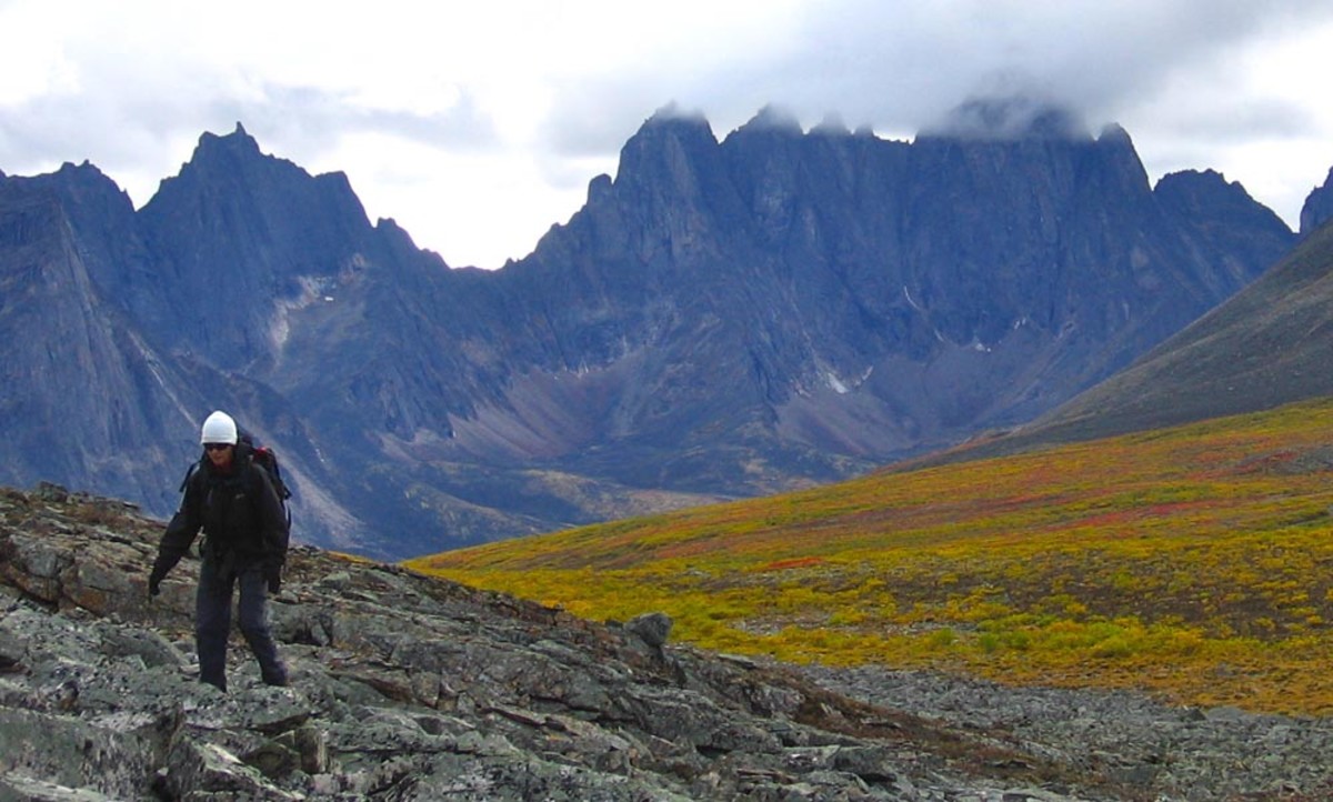 Jagged, storm-covered peaks have earned the Tombstone wilderness the nickname "Patagonia of the North"; Photo courtesy of Yukon Wild