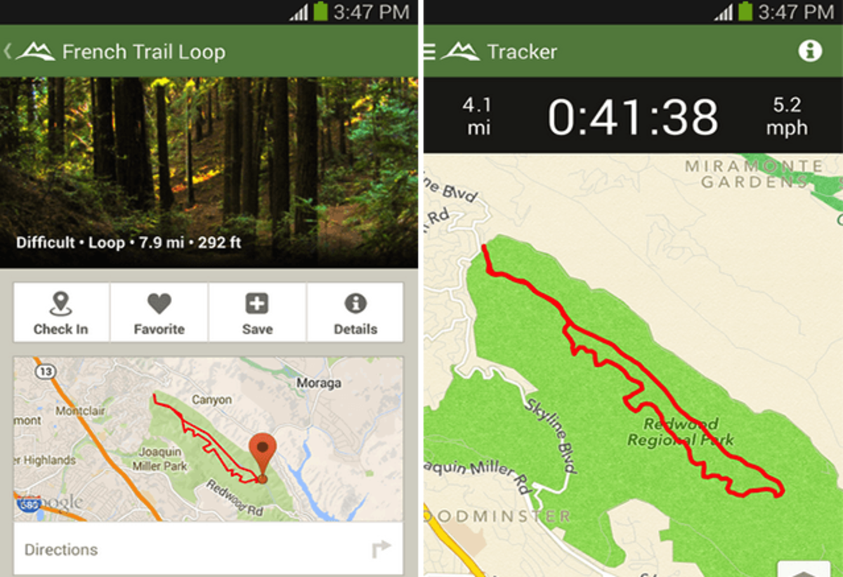 AllTrails Hiking & Biking app