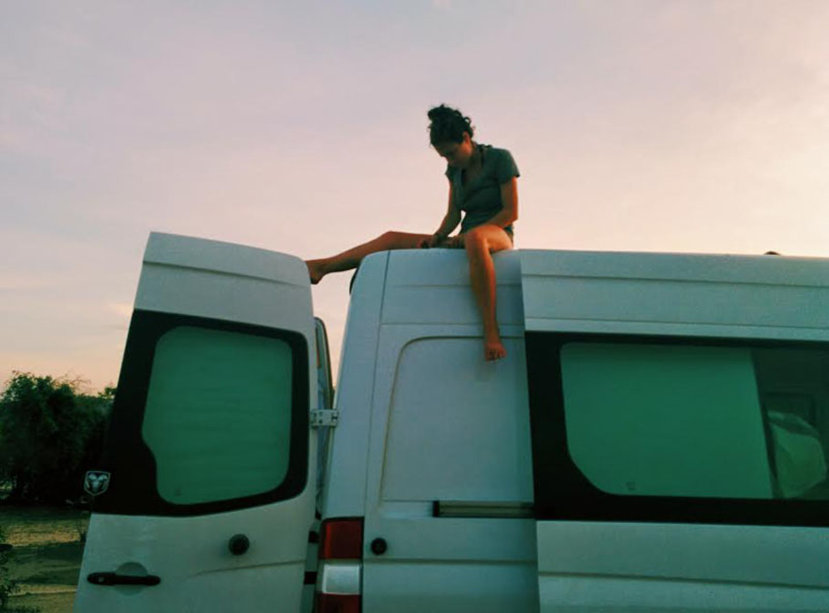 Nikki Levi says she ditched the idea of off-roading tires, which ended up saving her money on gas later; Photo courtesy of the Sprinter Van Diaries