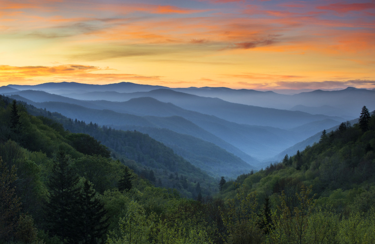 Ridge after ridge of mist and moodiness in the Great Smokey Mountains. Photo courtesy of Shutterstock.com