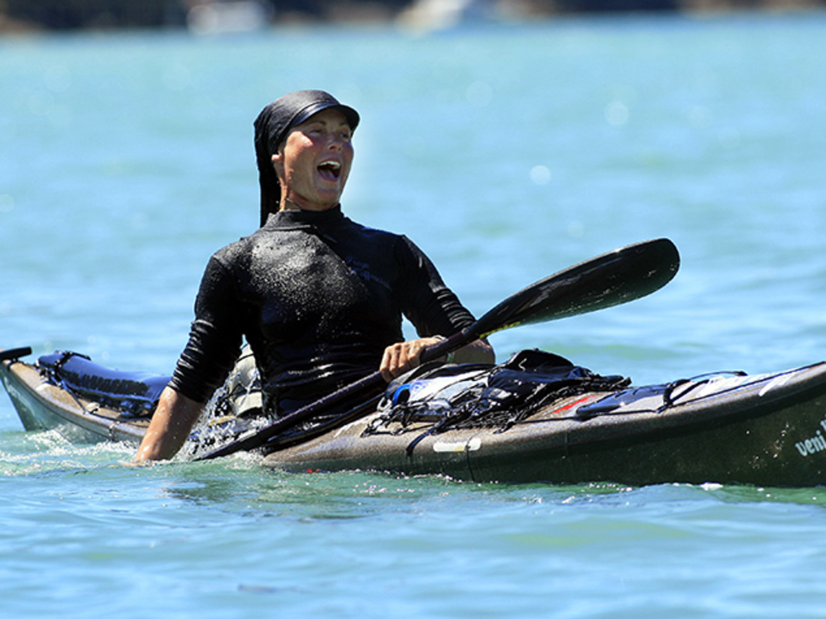 Finishing her New Zealand circumnavigation. Credit:NZPA / Tim Cuff