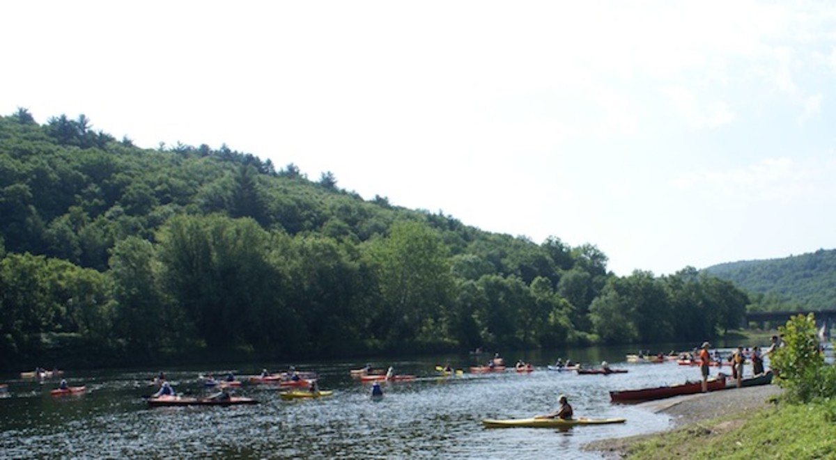 Launching for a sojourn down the Delaware.