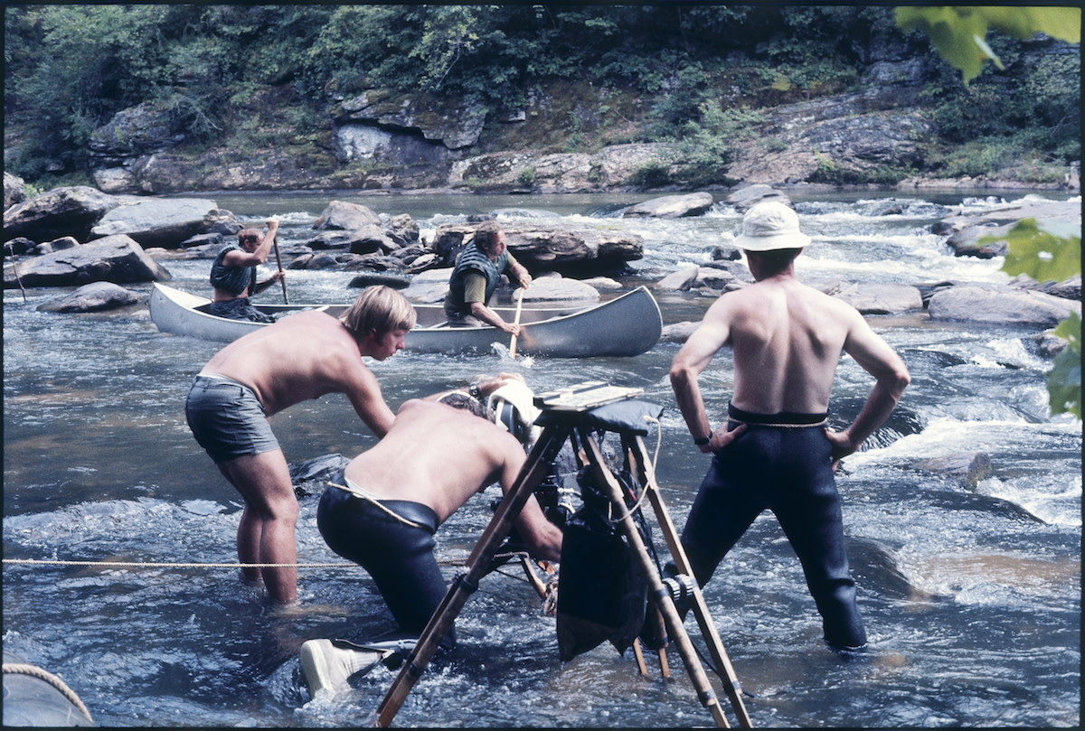 Short shorts, full feature: Making paddling-film history on the Chattooga for 1972's 'Deliverance.' No banjo jokes, please. Photo: Doug Woodward