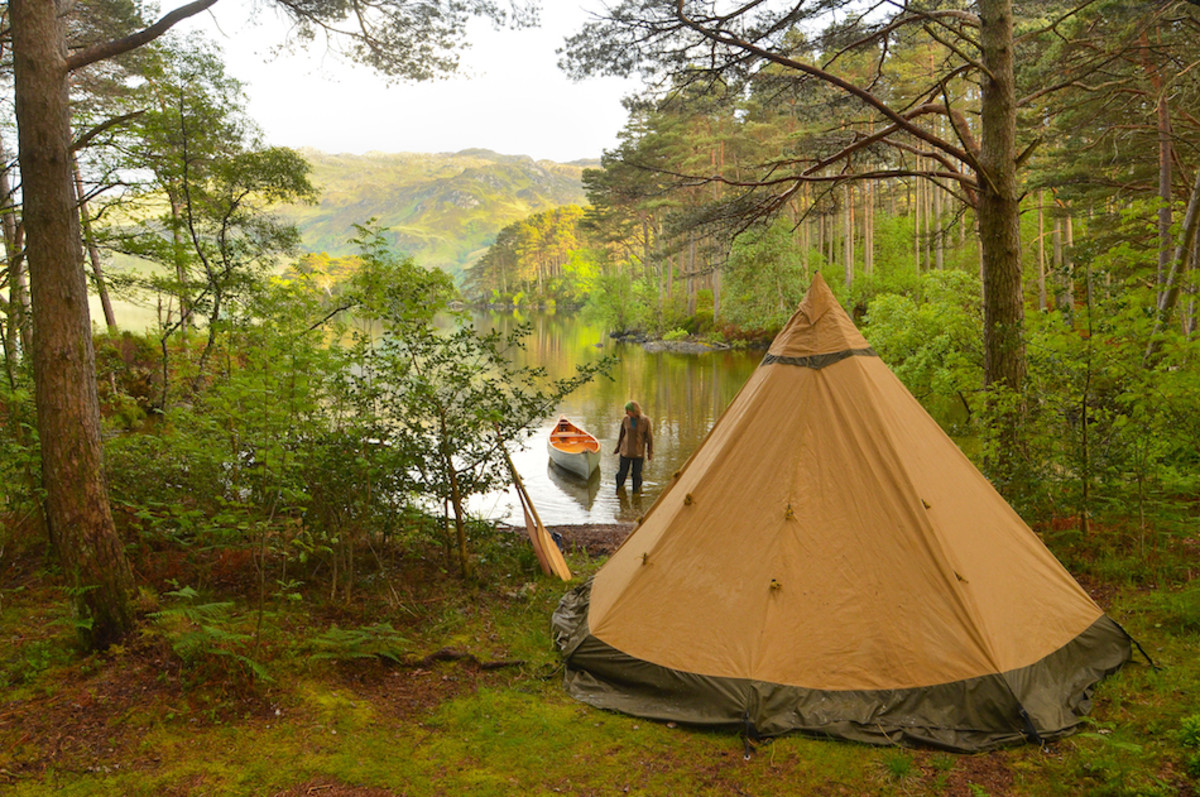 Island camp on Loch Morar, Scotland- tim gent