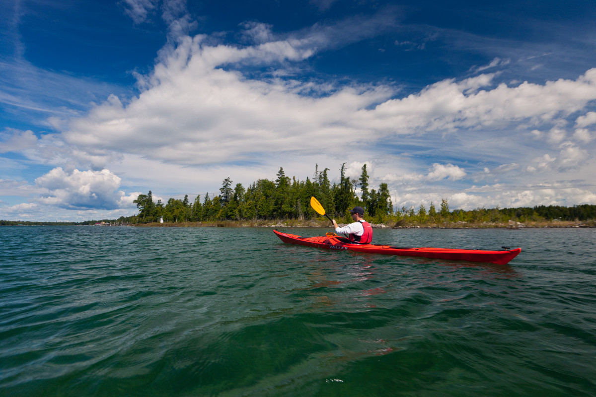 Kayaking Michigan Les Cheneaux Paddling Canoe Paddle Day Trip