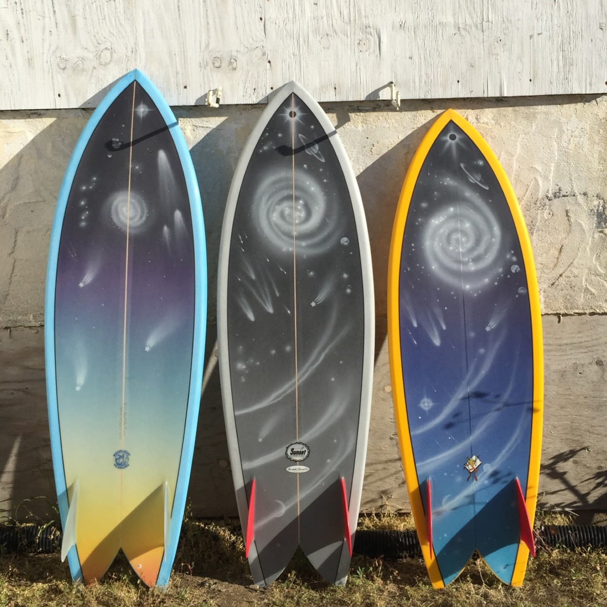 Some beautiful and functional wall hangers that need to be ridden. Photo: SurfySurfy.net