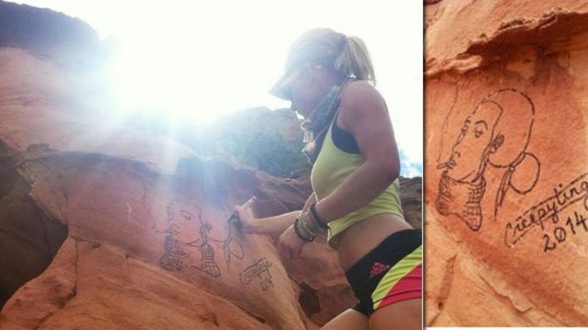 Graffiti artist Casey Nocket sparked widespread outrage last year for defaced multiple national parks. Photos pulled from Nocket's Instagram account (since deleted)