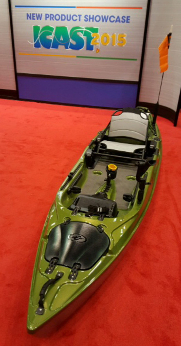 The Eddyline C135 YakAttack Edition, voted the overall best of the hundreds of new fishing products debuted at ICAST 2015. Photo courtesy Eddyline.