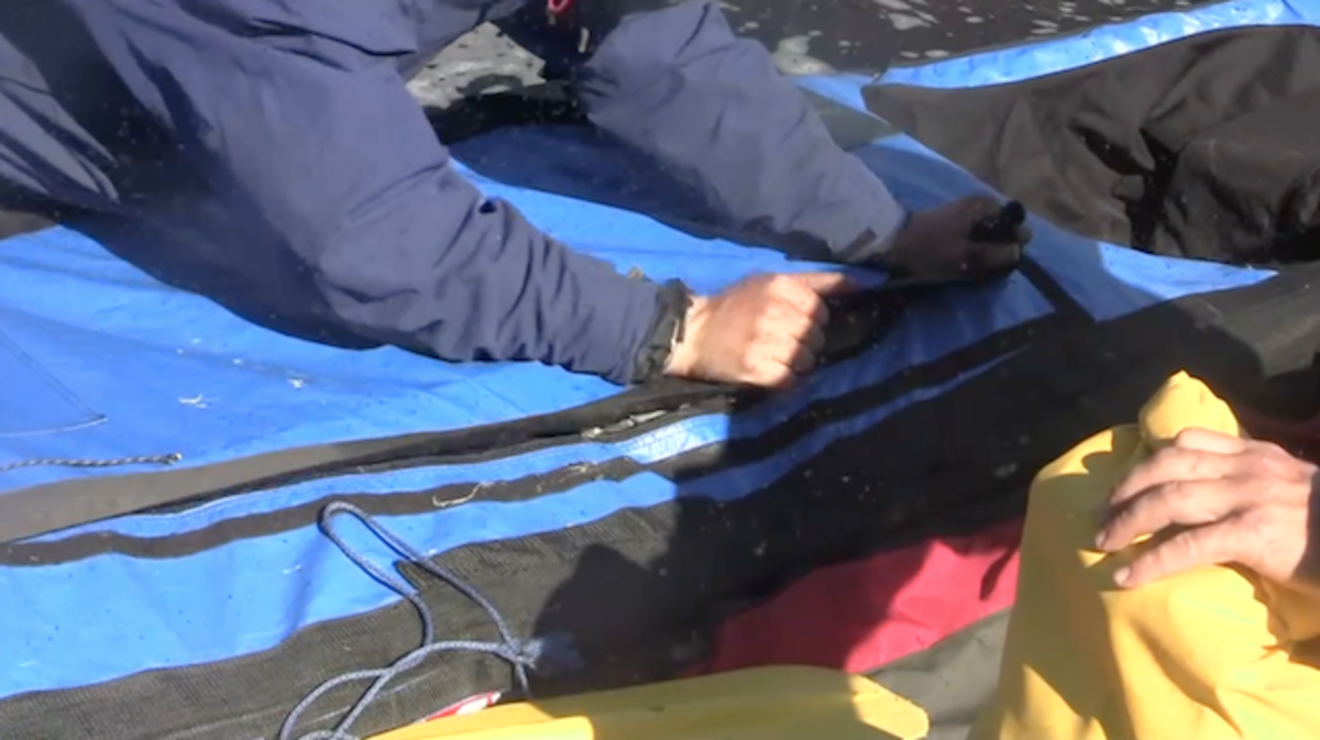 Canoe spray deck: Bugs sold separately.