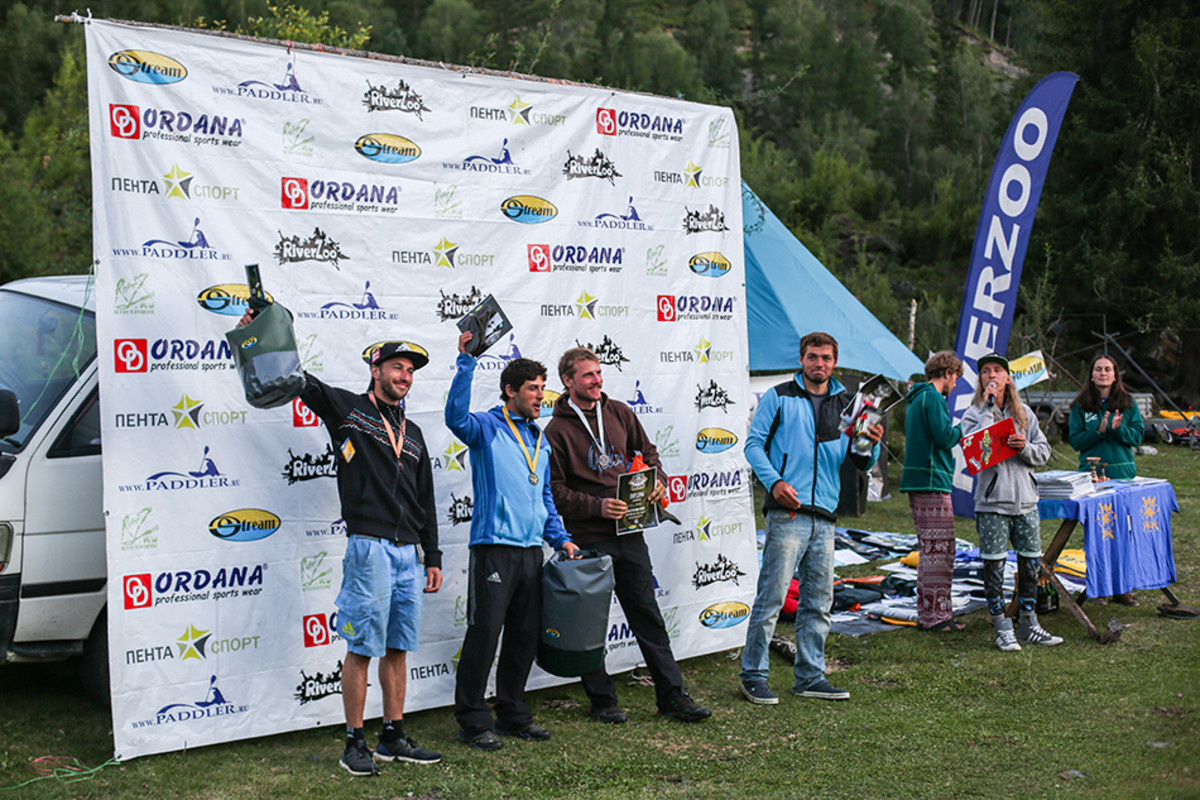 Mens boaterX podium (Gerd, Fabian, Alexey). Photo: Max Irman