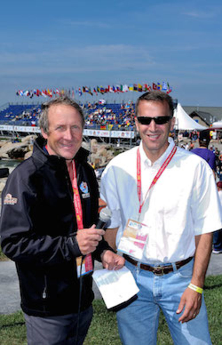 Kent Ford (left) with an old Team USA teammate, 5-time C1 world champion Jon Lugbill.