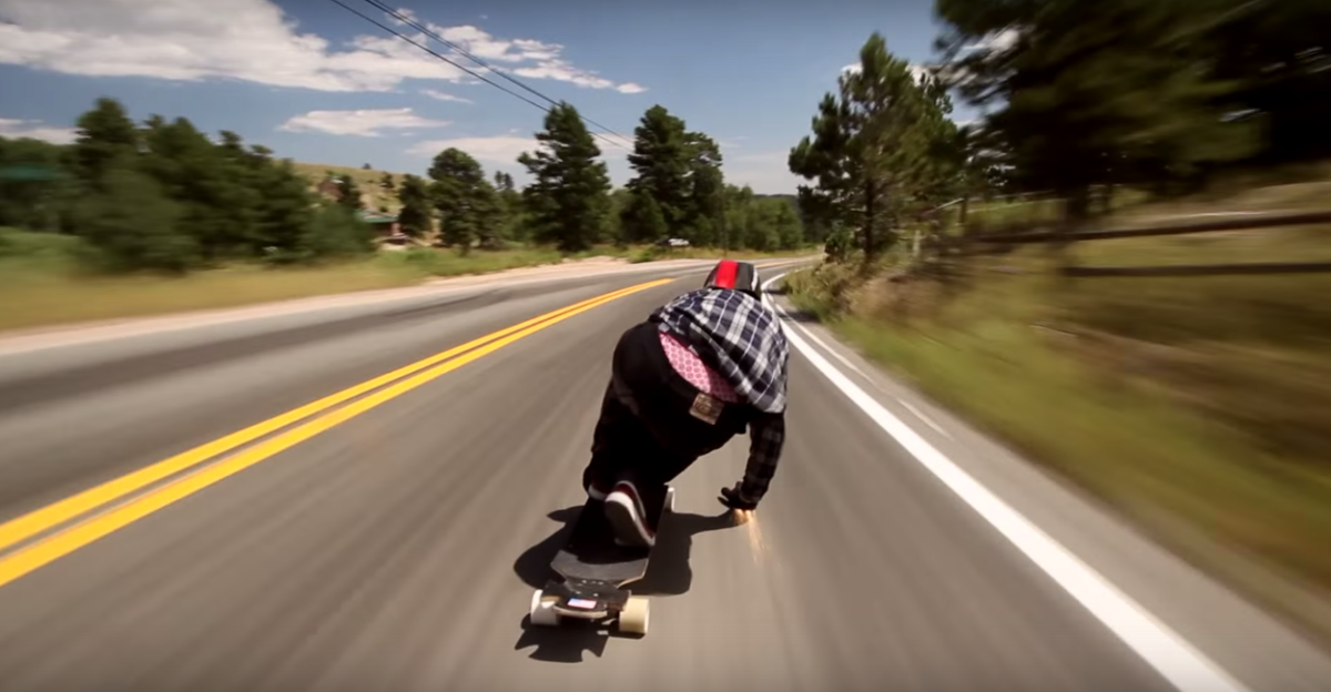 Zak Maytum downhill skateboarding Colorado