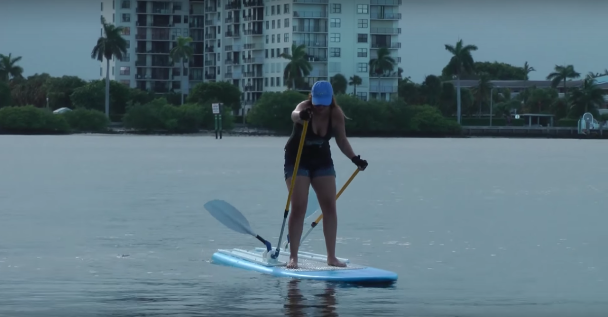 SUPski standup paddleboarding cross-country skiing