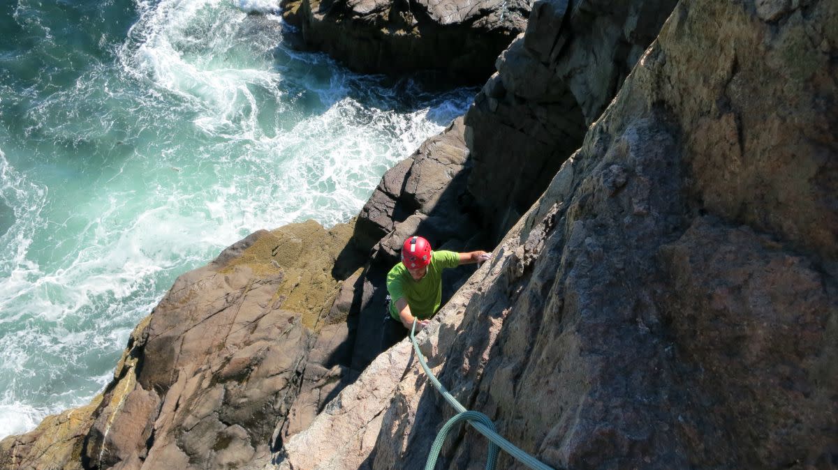 Otter Cliff is one of the most unique rock climbing spots on the East Coast. Photo: Johnie Gall.