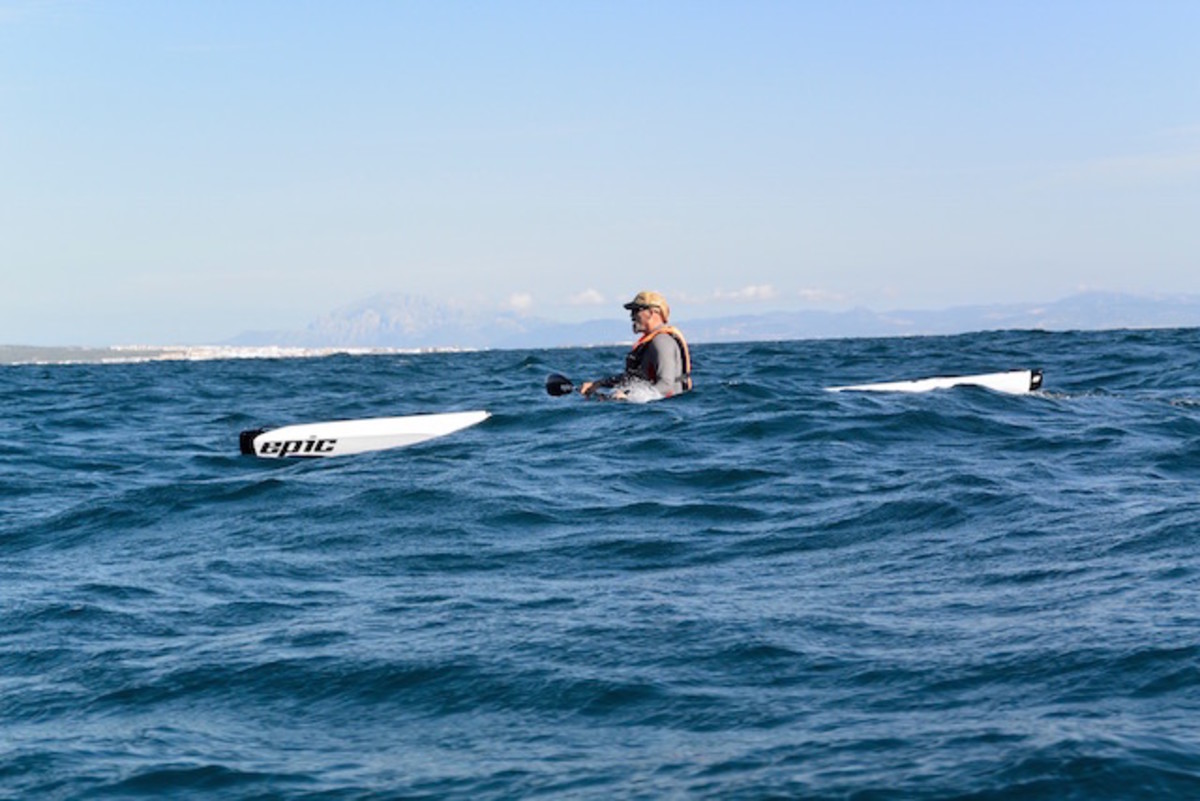 The Dance: Ostertag riding bumps at home in San Francisco Bay. Courtesy photo.