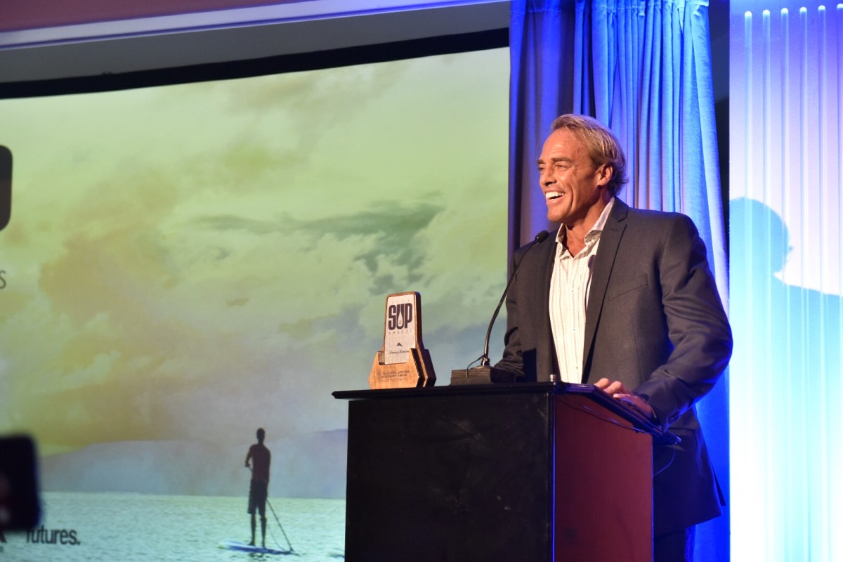 Chuck Patterson, winner of the 2015 SUP Awards Lifetime Achievement Award. Photo: Aaron Black-Schmidt
