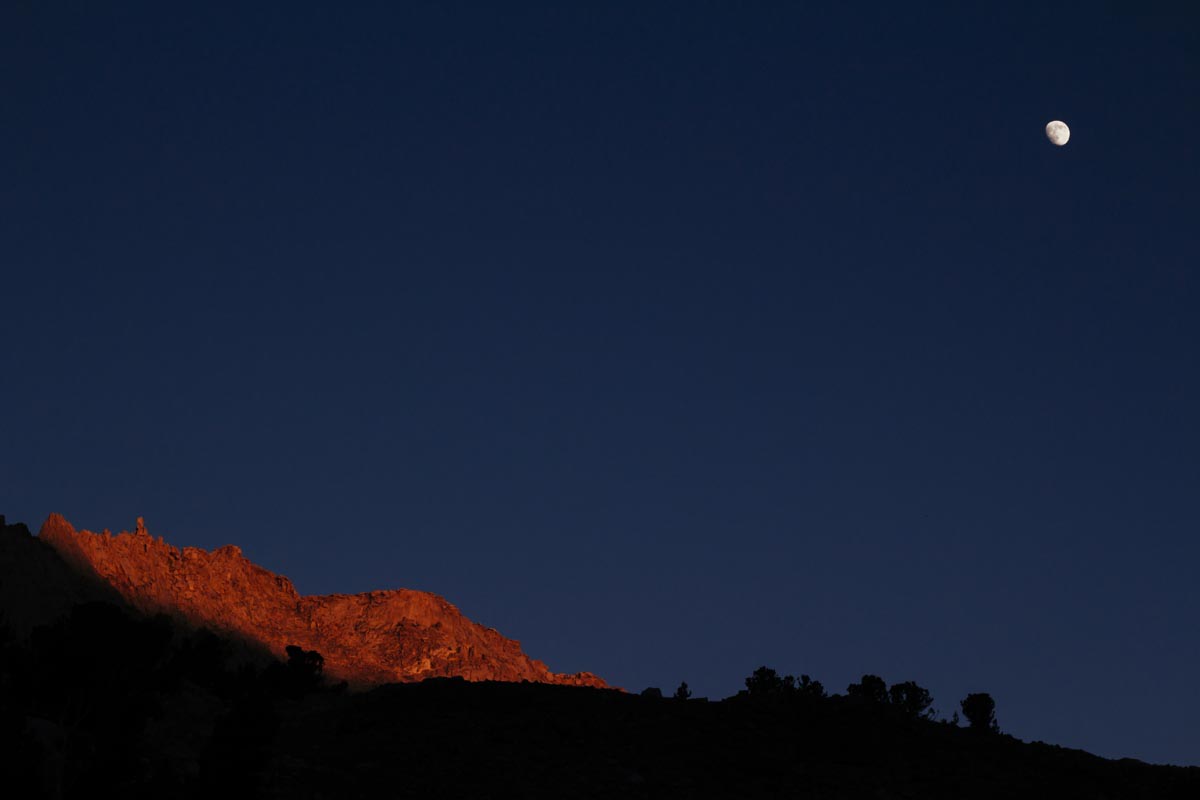"Definitely wanted to get that moon in focus as much as possible. I found a happy medium between a small aperture and fast enough shutter speed." Photo: Amber Sovorsky