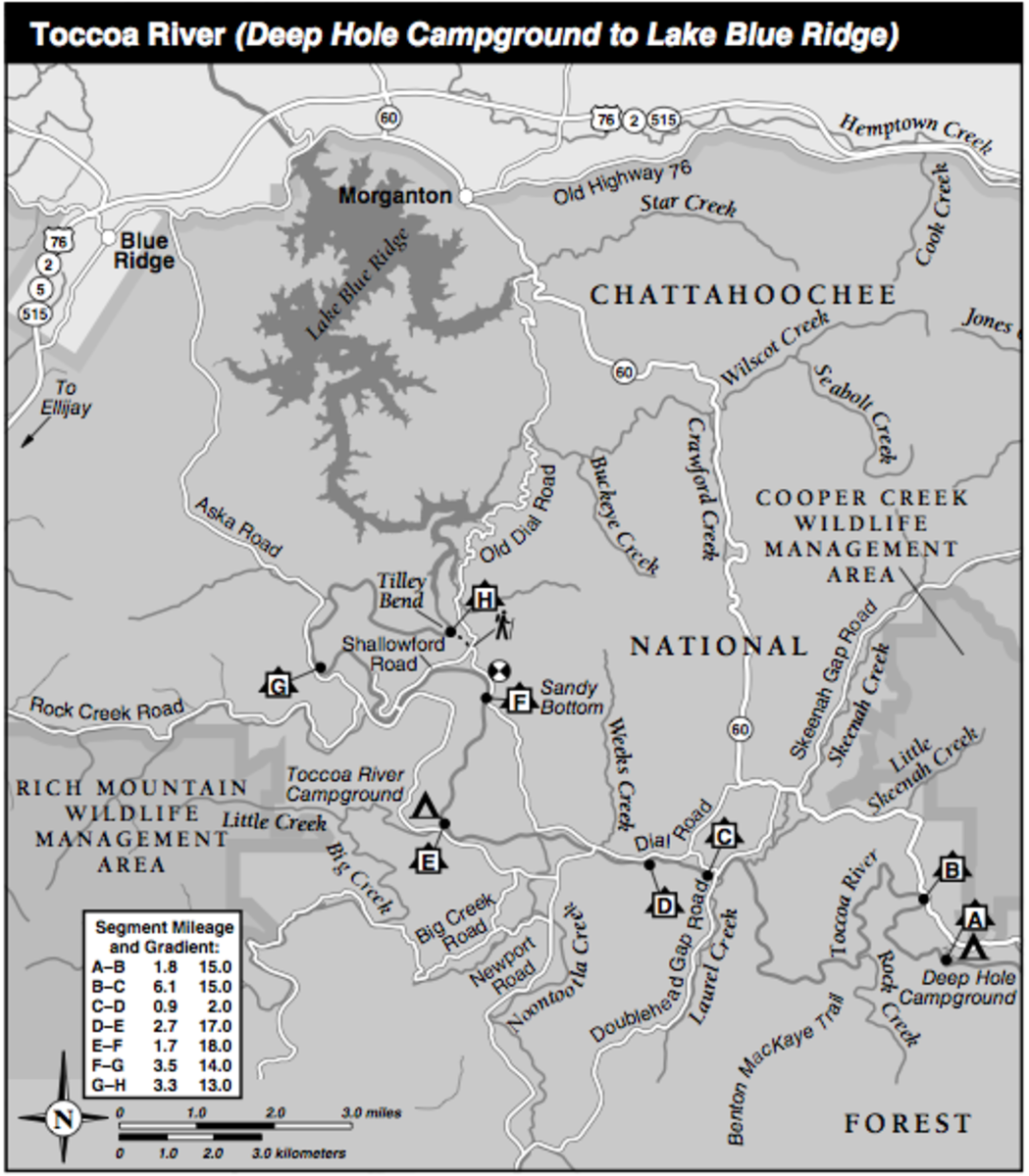 Map detail from Canoeing and Kayaking Georgia, copyright Menasha Ridge Press