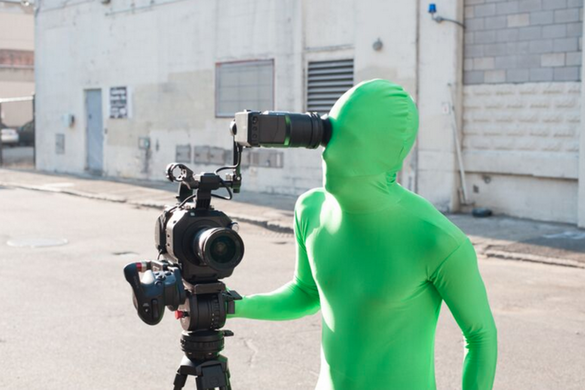 The green suit is only one of a handful of advanced filming techniques used throughout the edit. Photo courtesy of Dillon Buss.