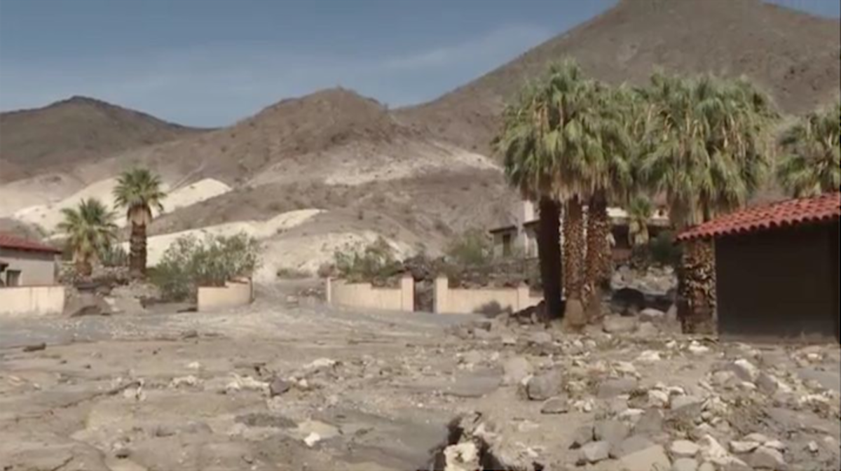 Scotty's Castle was hit with a flash flood after receiving nearly three inches of rain in five hours.