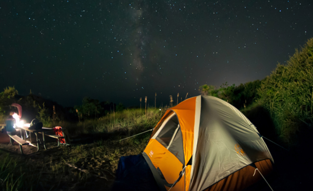 This is one of the few coastlines left in the US with ample space for camping. Flickr/Frailey