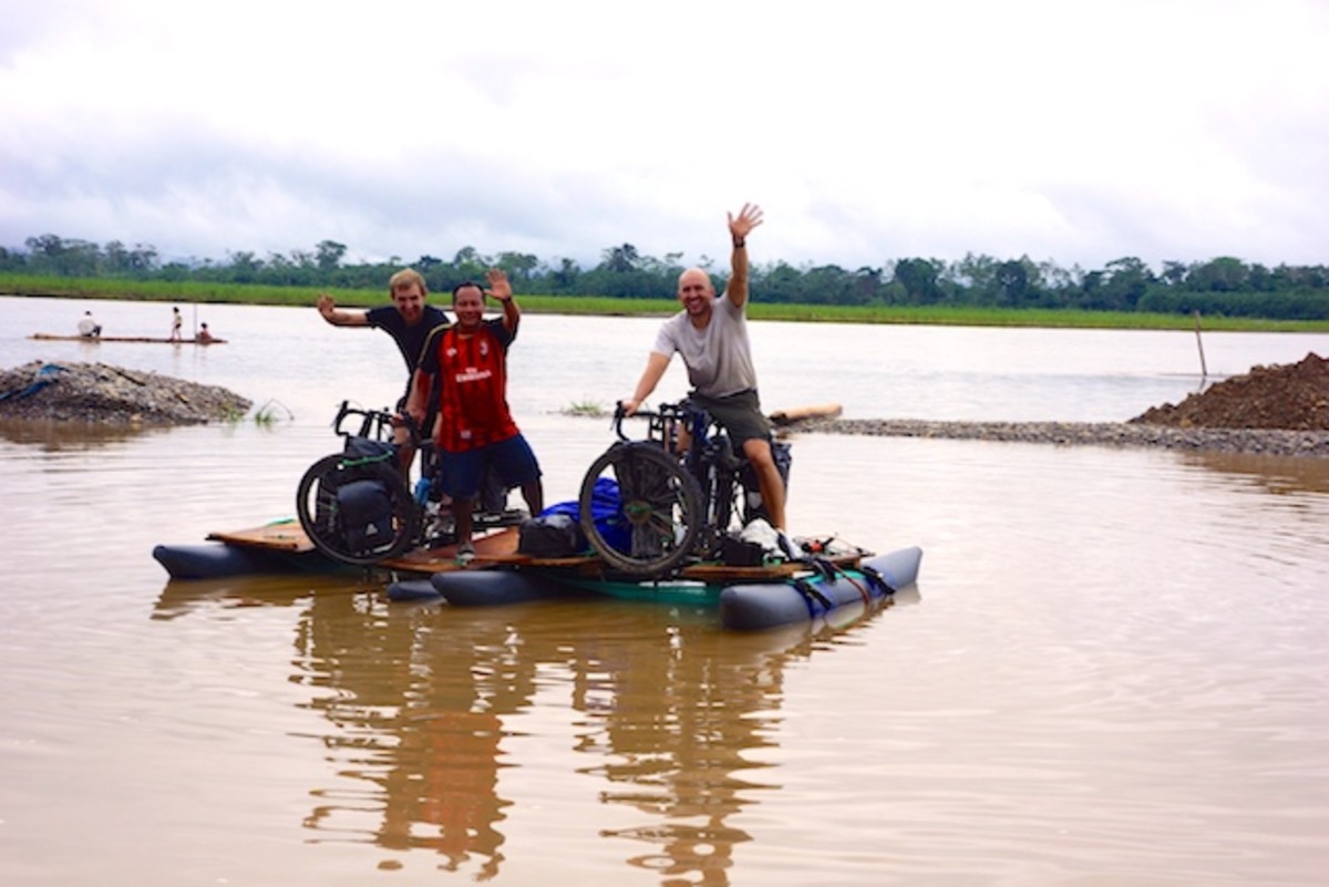 What could go wrong? Dawid, Hubert and Felipe at the headwaters of the Amazon. Courtesy photo.