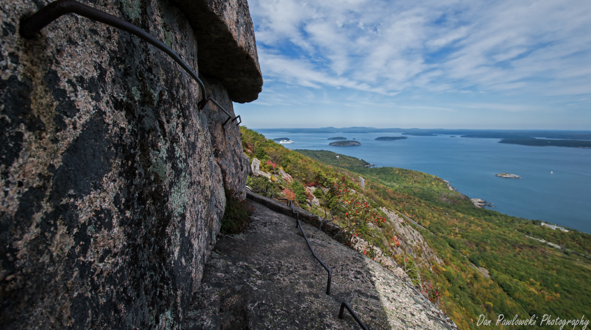 A rung and ladder section of Acadia's Precipice Trail. Photo: Dan Palowski Photography