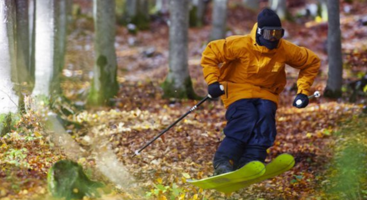 Candide Thovex skiing without snow