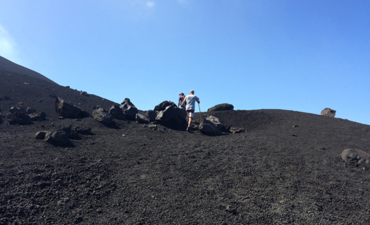 A day trip to Volcan Pacaya leads you across old lava flows. Photo: Coen