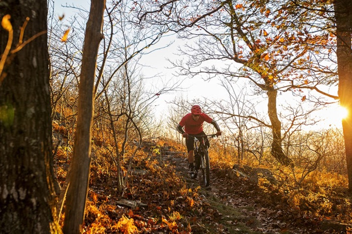 Bike Magazine's Editor-in-Chief, Brice Minnigh, races the setting sun as he samples some of the Shenandoah Valley's sublime singletrack.