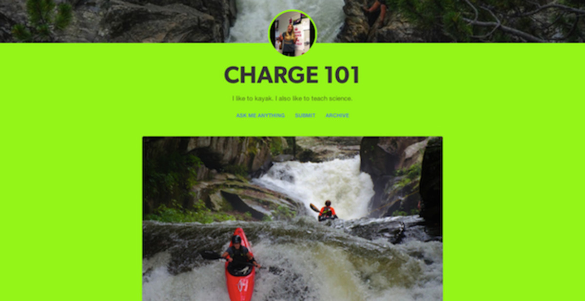 Caroline Moon talks about achieving a balance between career and kayaking on her blog Charge 101