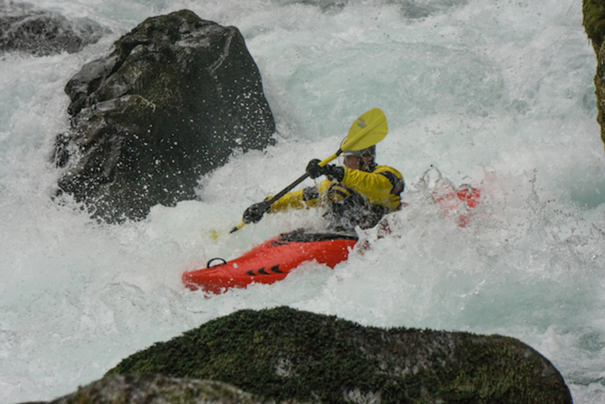 Leif Anderson on the Little White Salmon. (photo by David Spiegel)