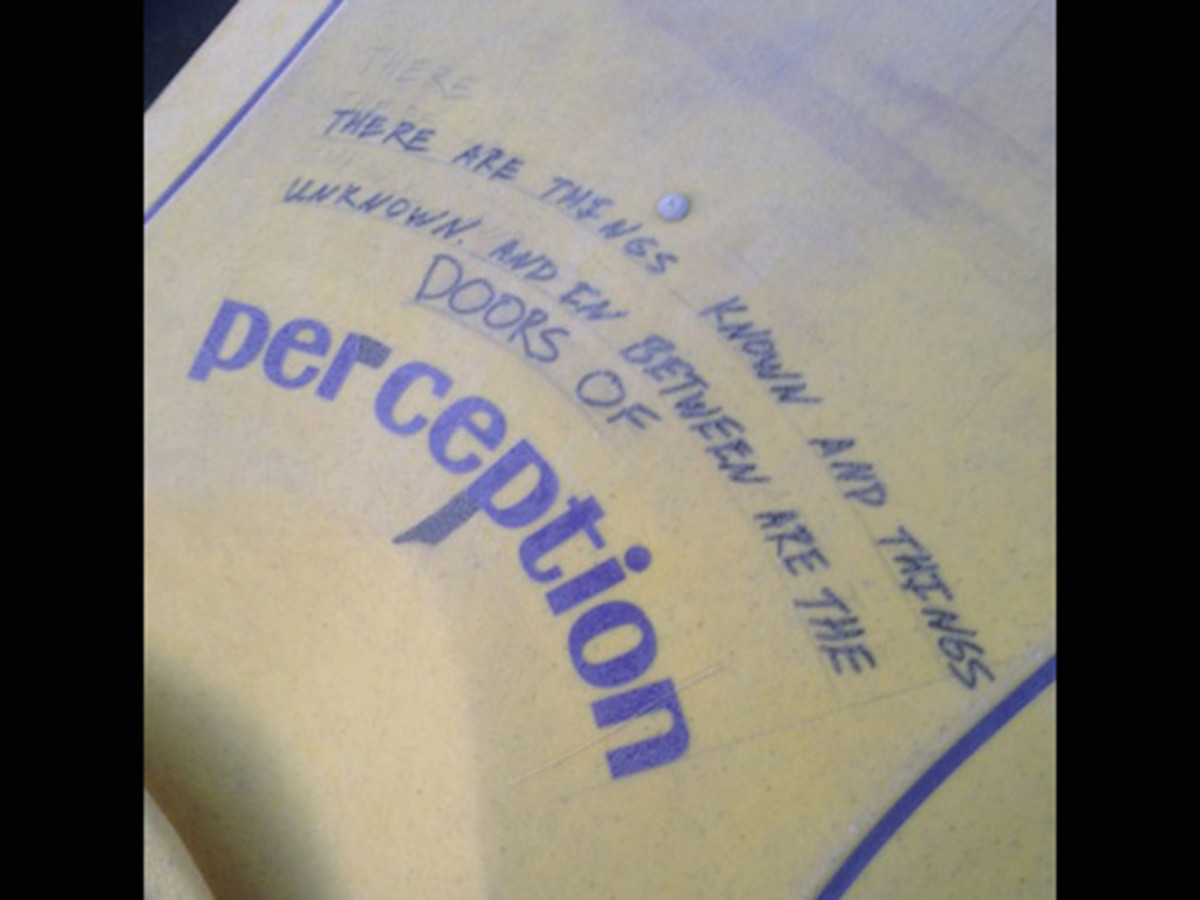 Aldous Huxley quote on Luck's kayak.