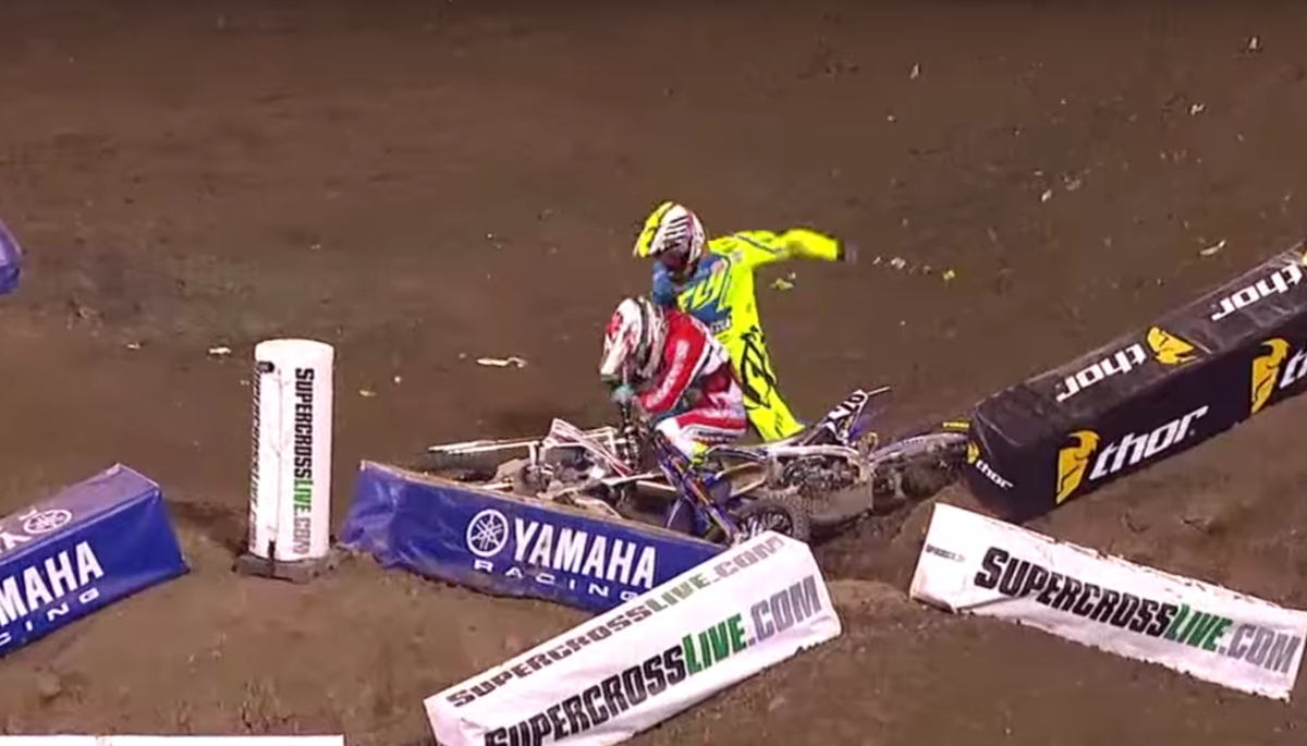 Weston Peick Vince Friese Motocross fight